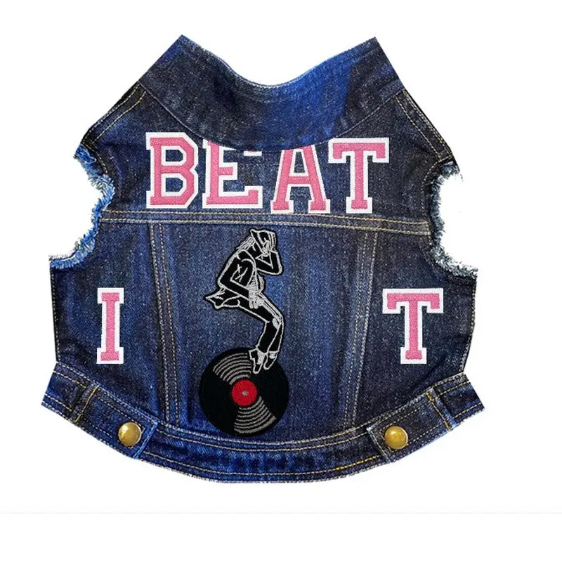 Michael Jackson Beat It Denim Dog Jacket