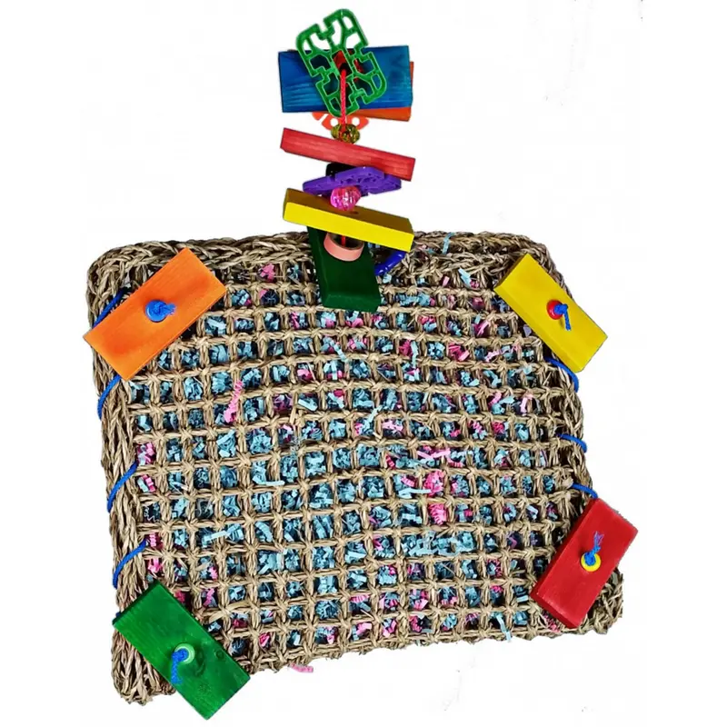 A & E Happy Beaks Vine Mat Forage Pouch Bird Cage Accessory