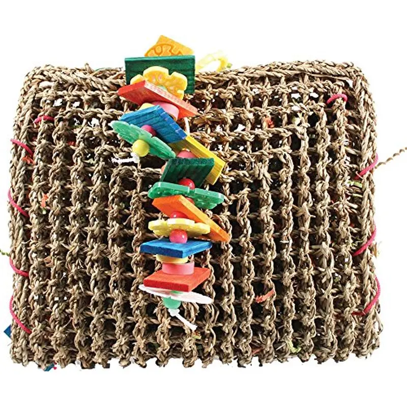 A&E Cage Co Happy Beaks Vine Mat forage Pouch Bird Toy