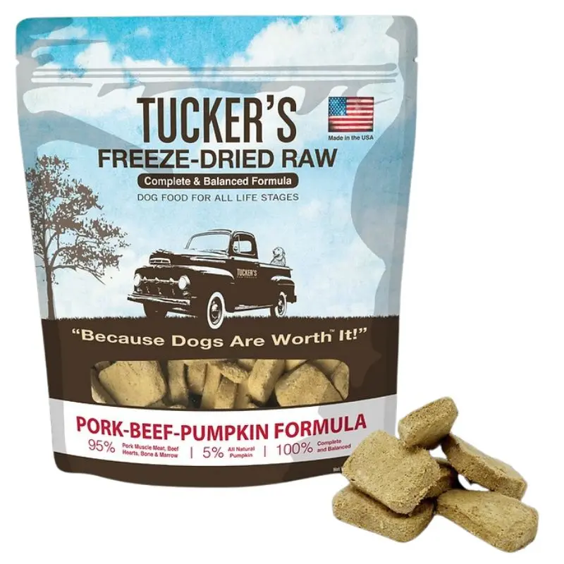 Tucker's Freeze Dried Pork Beef Pumpkin Raw Dog Food 14oz