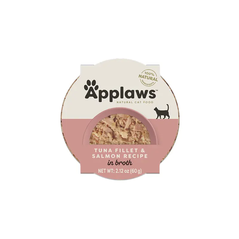 Applaws Tuna Fillet  & Salmon In Broth Wet Cat (2.12oz)