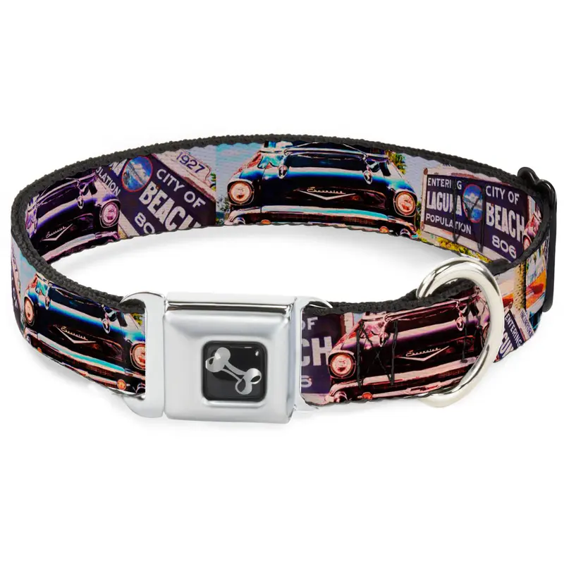 Dog Bone Seatbelt Buckle Collar - Cali Classic Laguna Beach