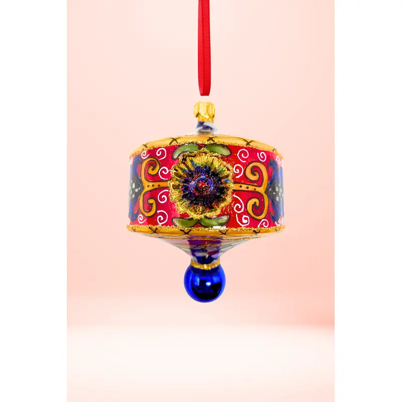 Scacchiera Lantern Glass Christmas Ornament
