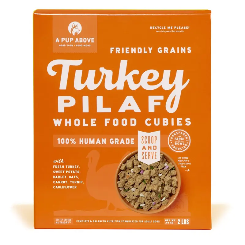 A Pup Above Air-Dried Cubies Dry Dog Food - Turkey Pilaf - 2lb Bag