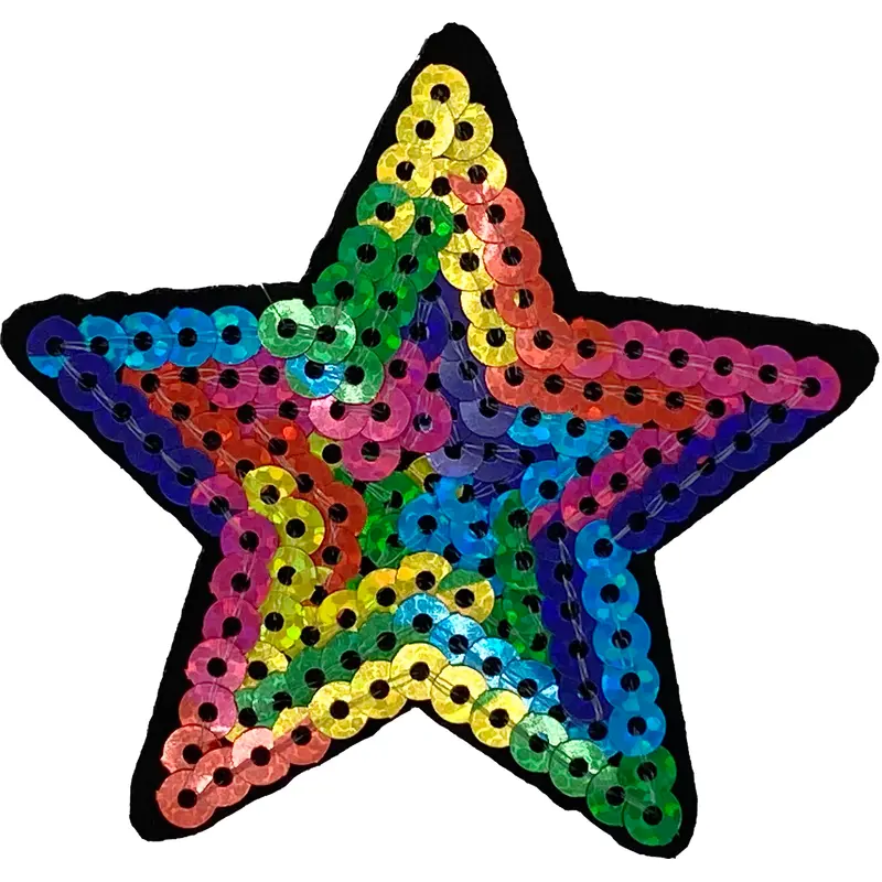 Multicolor Sequin Star - Patch