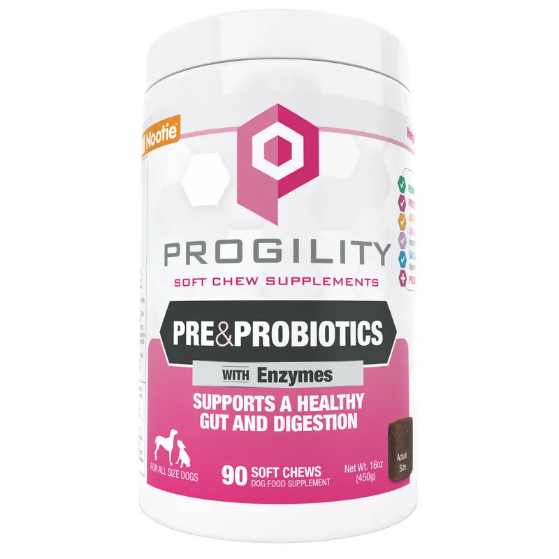 Nootie Progility Pre & Probiotics Soft Chew Supplement for Dogs 90ct