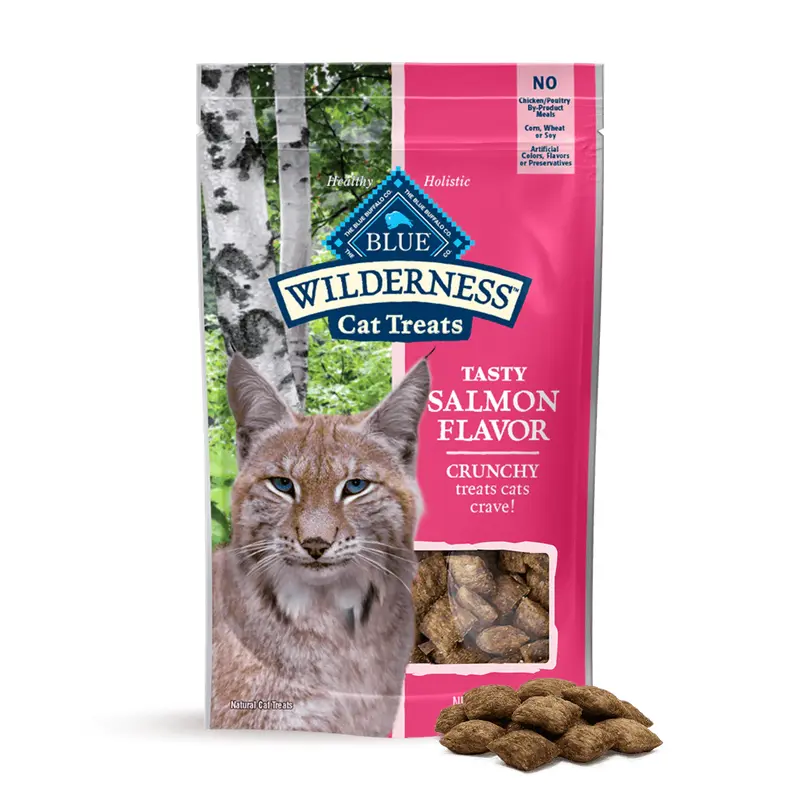 Blue Buffalo Blue Wilderness Crunchy Cat Treats Salmon Flavor (2oz)