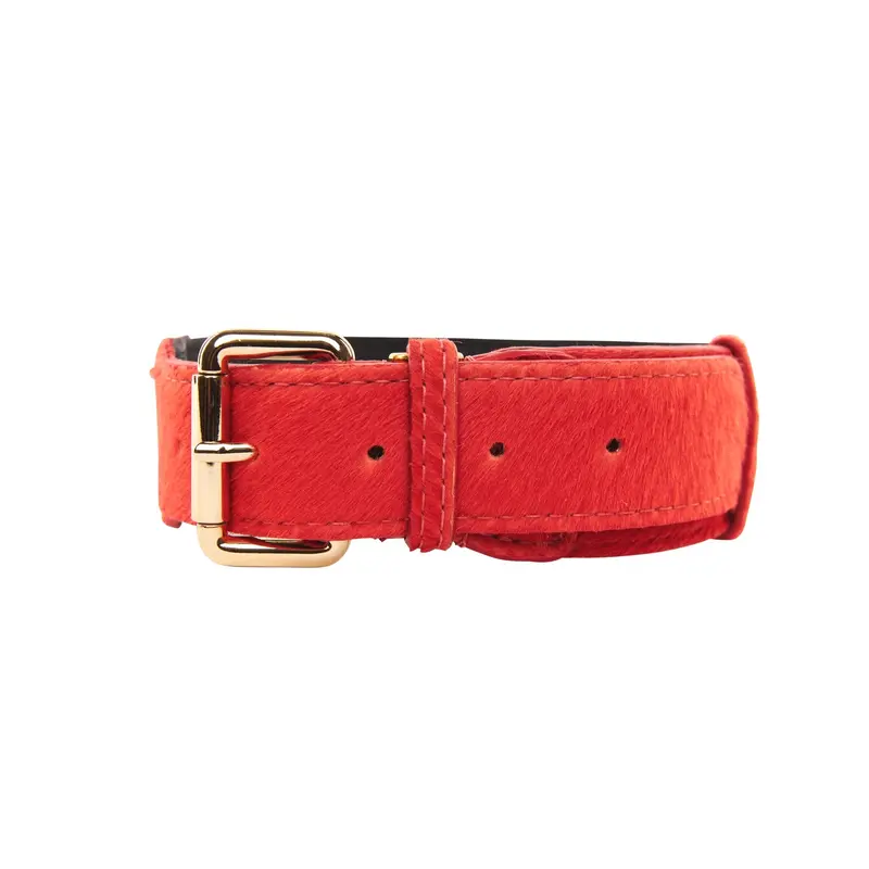 Orange Hair On Hide Classic Collar