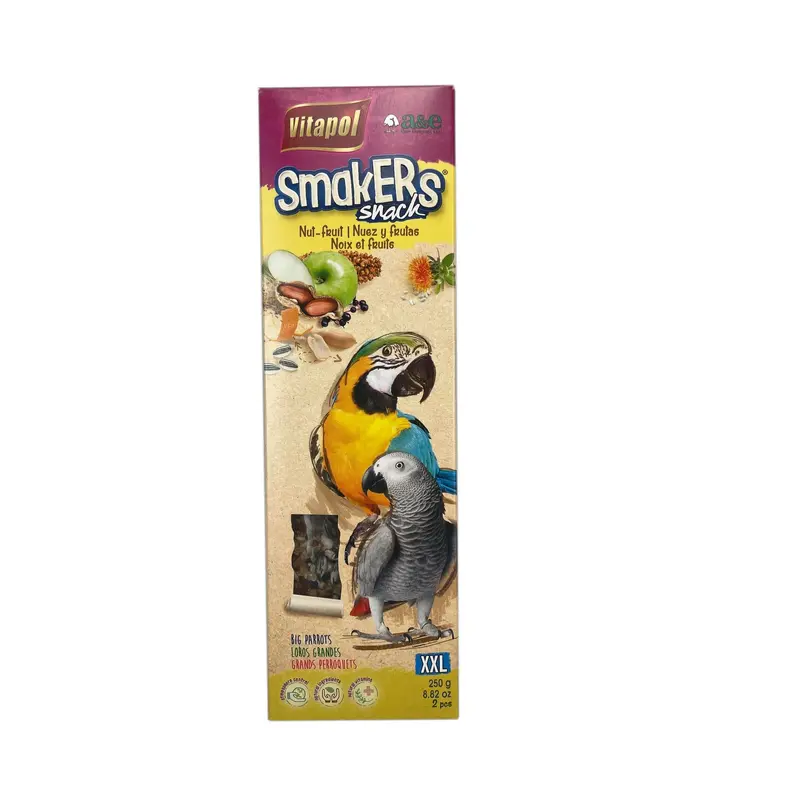A&E Nut & Fruit Smakers for Big Parrots 2 Pack