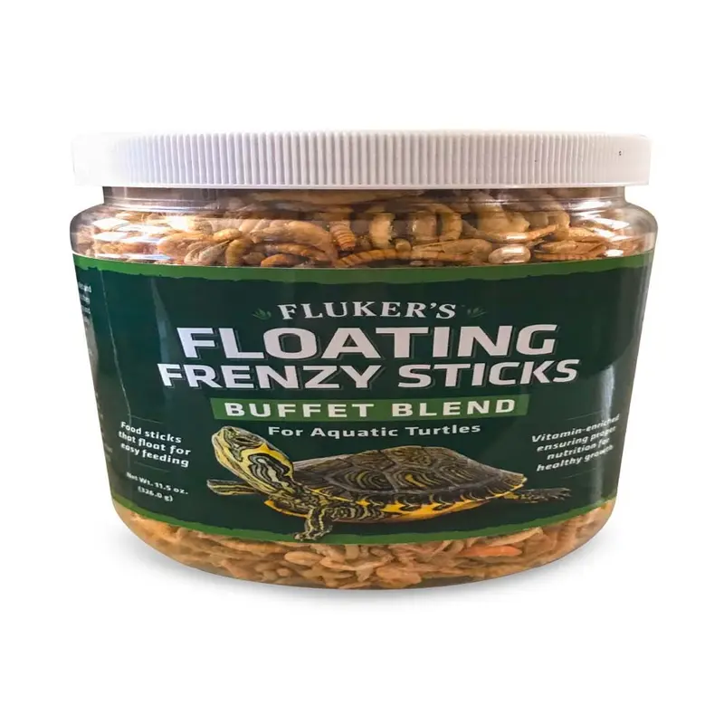 Flukers 91197701351 11.5 oz Floating Frenzy Sticks Buffet Blend for Aquatic Turtles