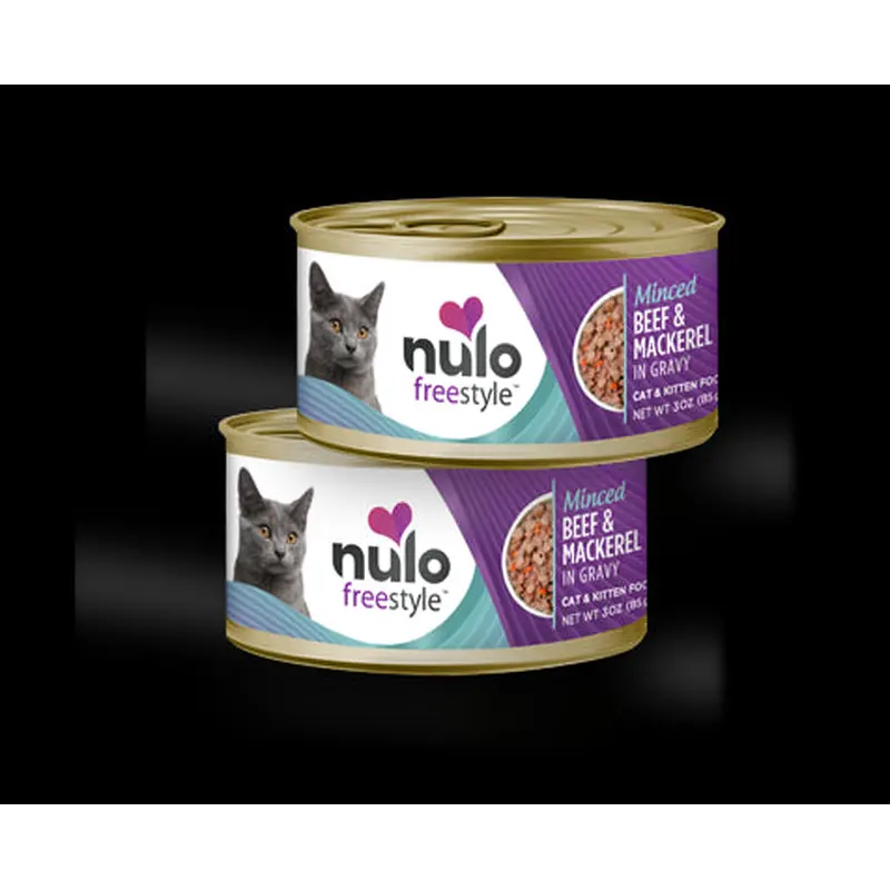 Nulo Freestyle Minced Beef & Mackerel Wet Cat Food, 3 oz