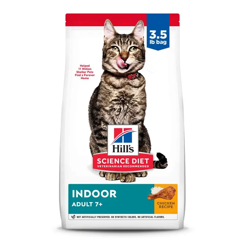Hills Science Diet Senior 7+ Indoor Chicken Recipe Dry Cat Food (3.5lb)
