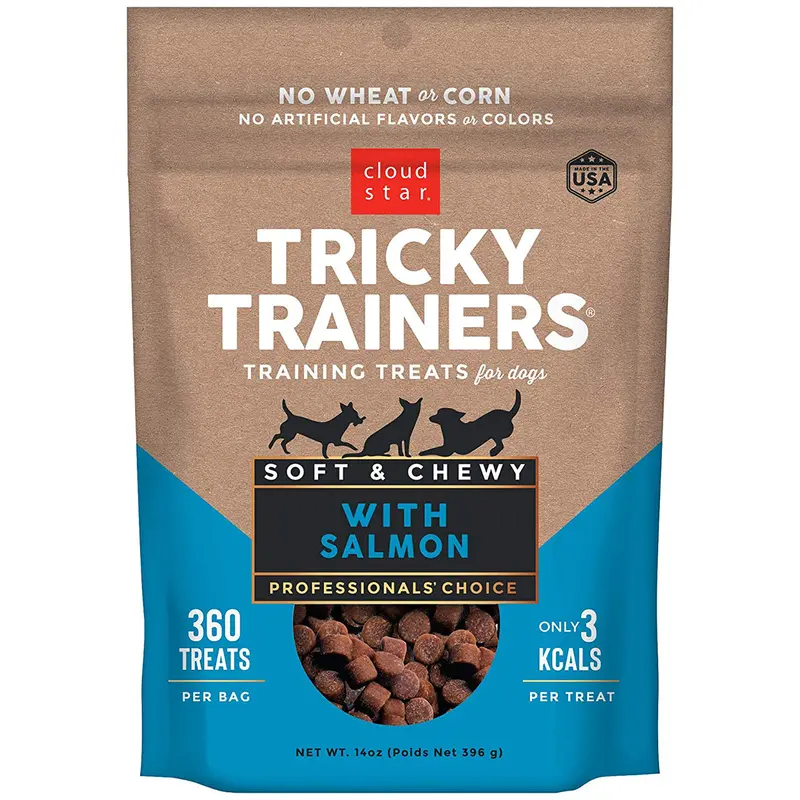 Cloud Star Tricky Trainers Chewy Salmon Formula Dog Treats 14oz