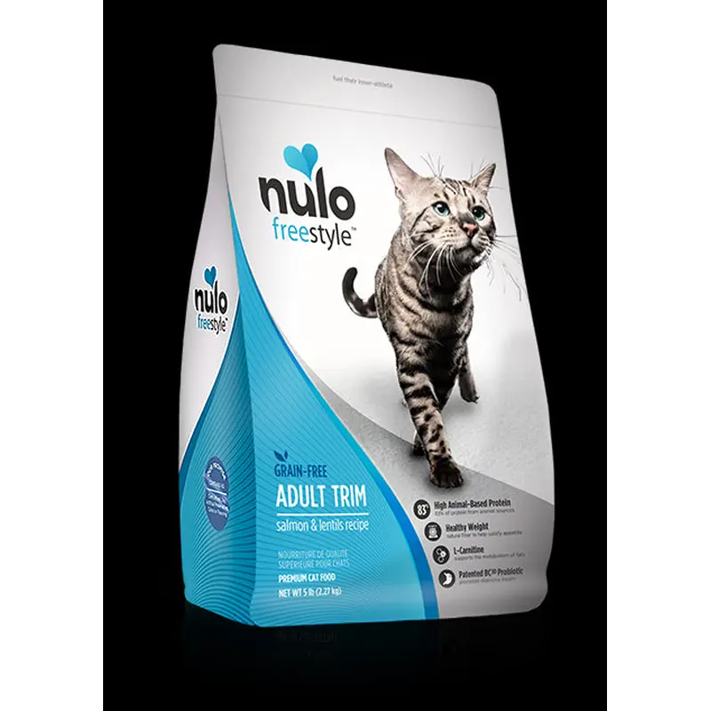 Nulo FreeStyle Grain Free Salmon & Lentils Adult Trim Dry Cat Food 12lb