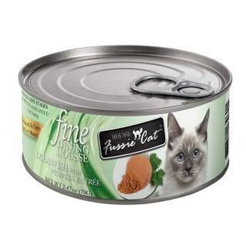 Fussie Cat Fine Dining Mousse Oceanfish w/ Pumpkin Entre 2.47oz can