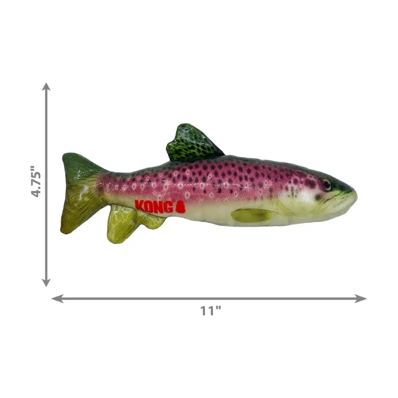 Kong Dog Toy Wild Shieldz Trout Medium