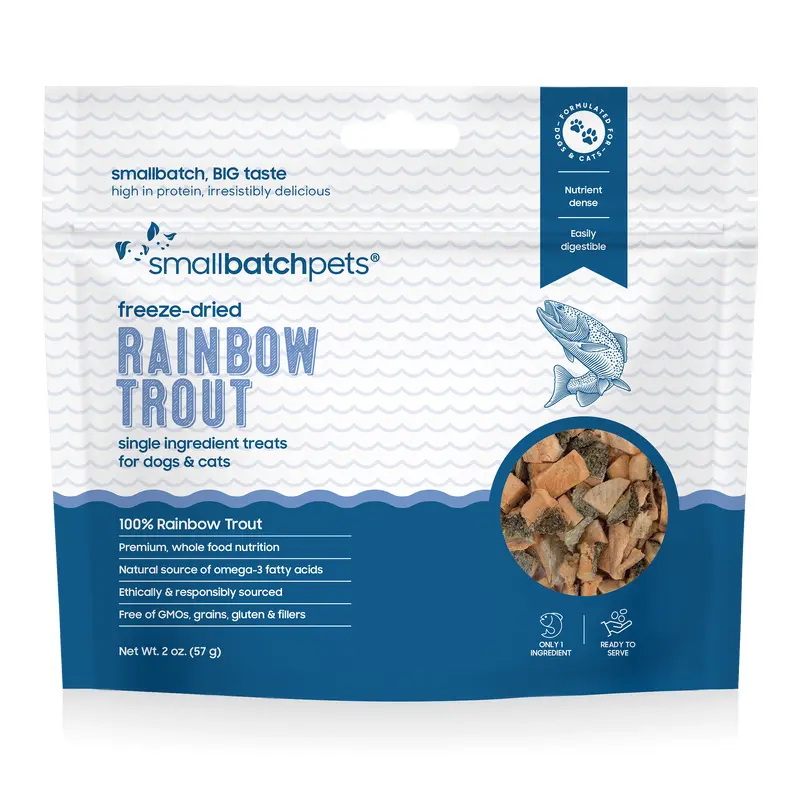 Small Batch Freeze Dried Rainbow Trout 2 oz