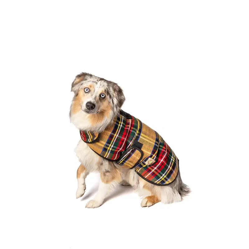 Tan Tartain Dog Coat