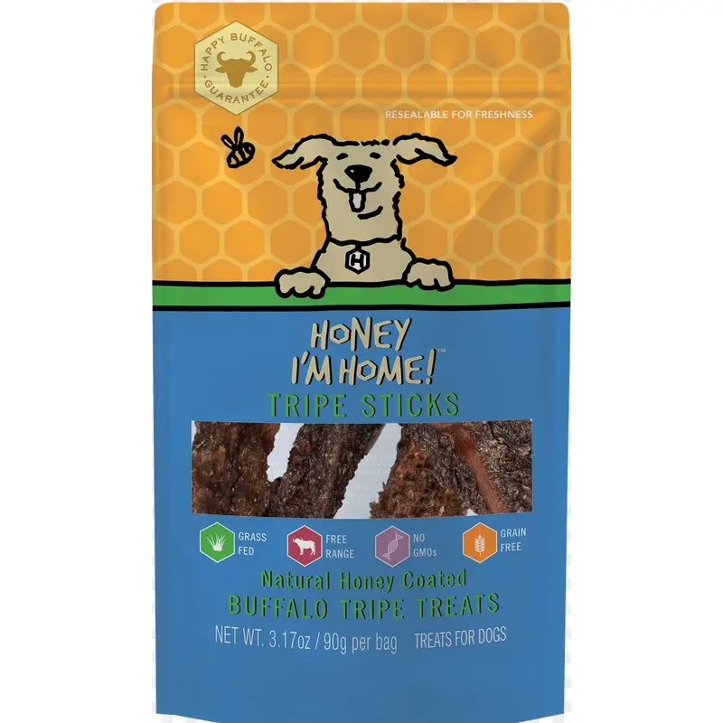 Honey I'm Home Buffalo Tripe Sticks 3.17 oz.