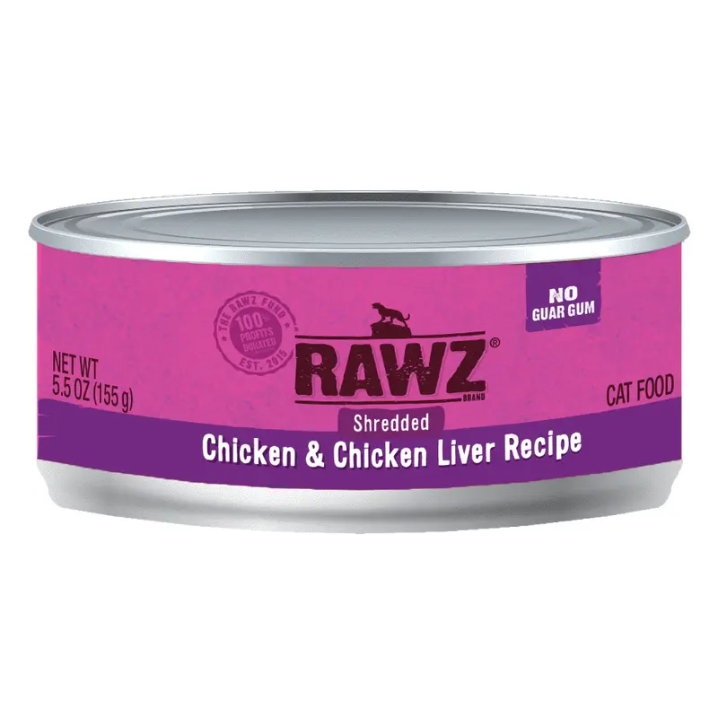 Rawz Shreds Cat Food   3oz Chicken and Liver