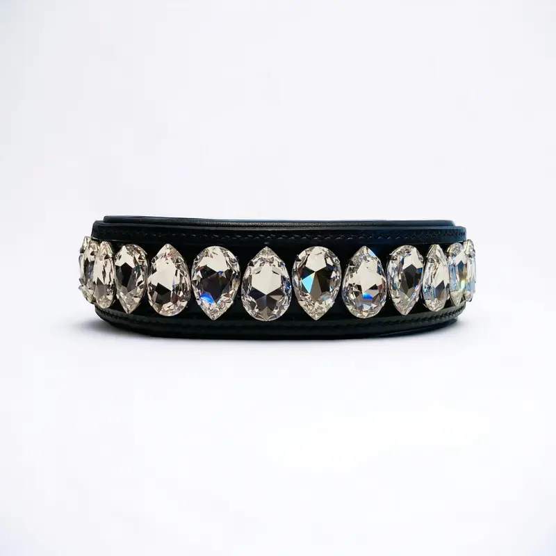 Liz Big Dog Collar Crystal