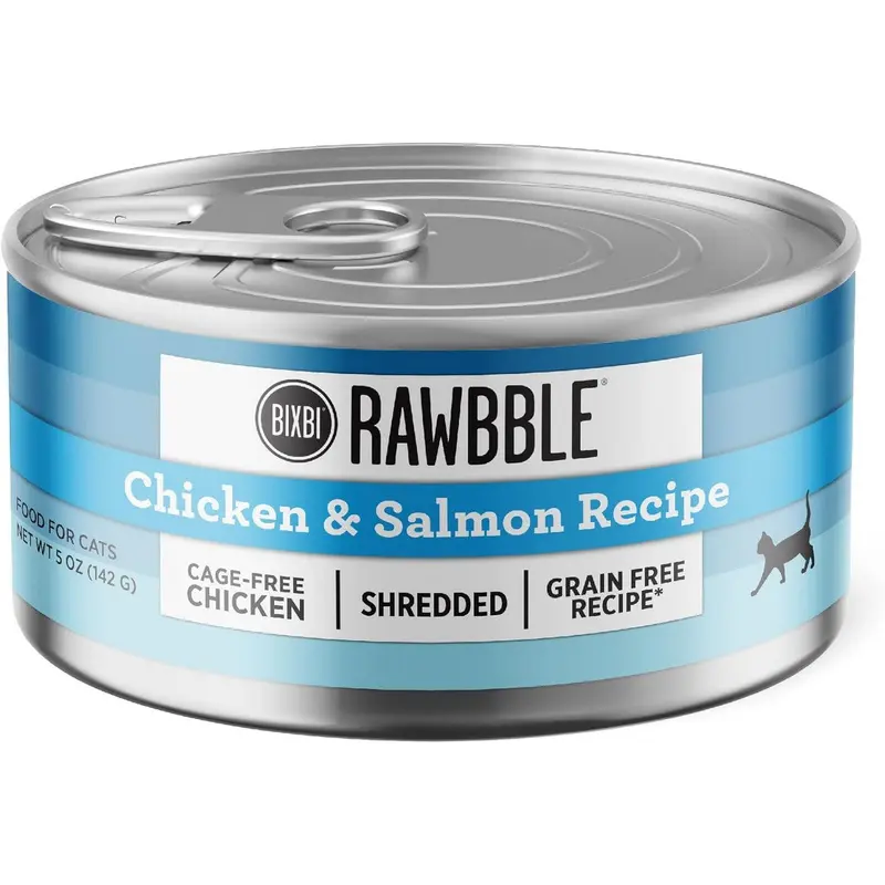 Bixbi Pet Rawbble Shredded Chicken & Salmon Wet Cat Food 5oz