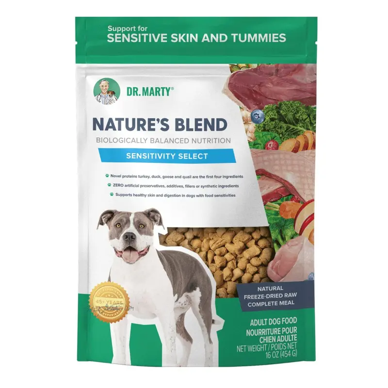 Dr. Marty Freeze Dried Nature's Blend Sensitivity Select Raw Dog Food 80oz