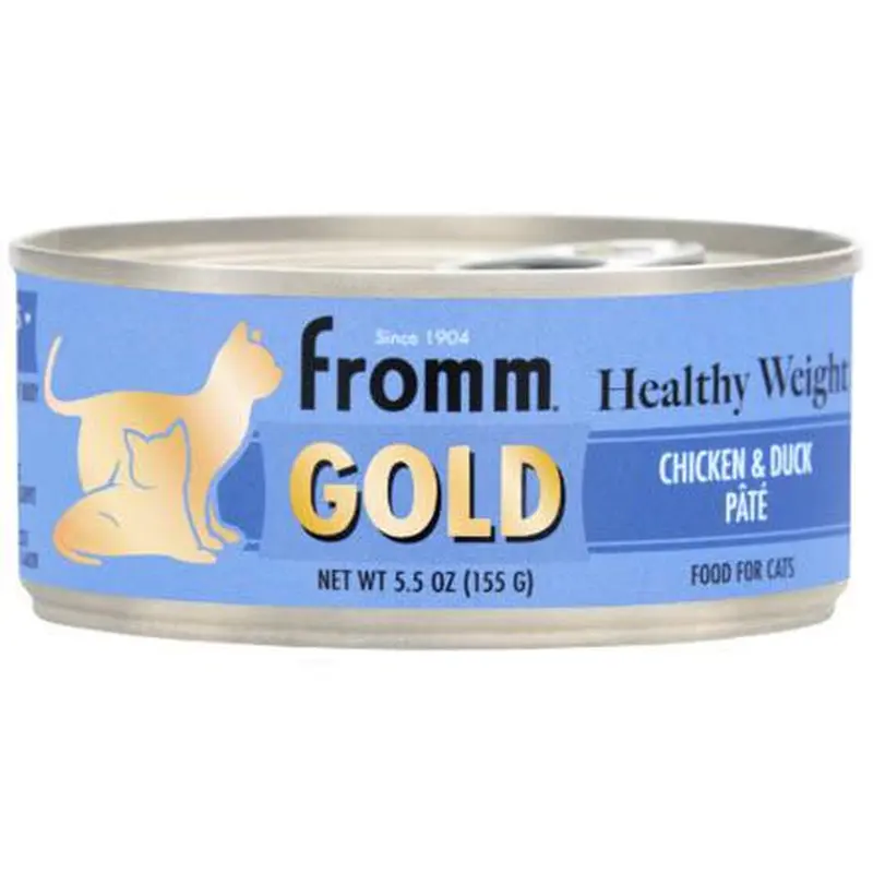Fromm Gold Cat Can Pate Adult Healthy Weight Chick Duck 3oz