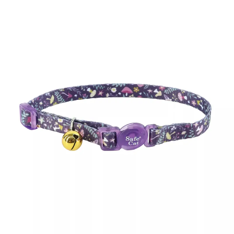 Coastal Safe Cat 3/8in Wide 8-12in Fashion Breakaway Collar Magic Garden