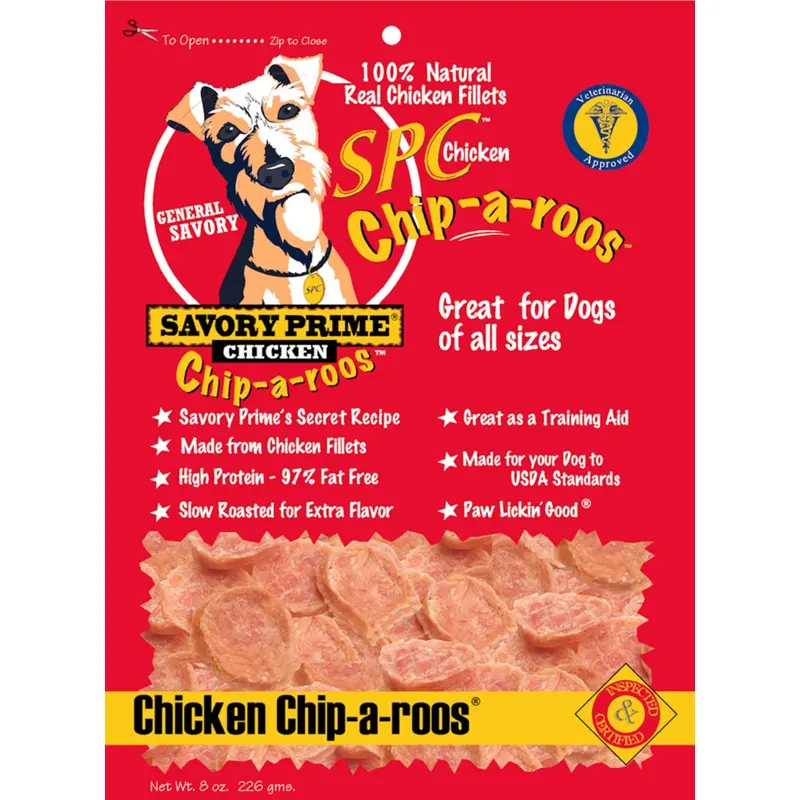 Savory Prime Chicken Chip-a-Roos Dog Treats  8 Oz.
