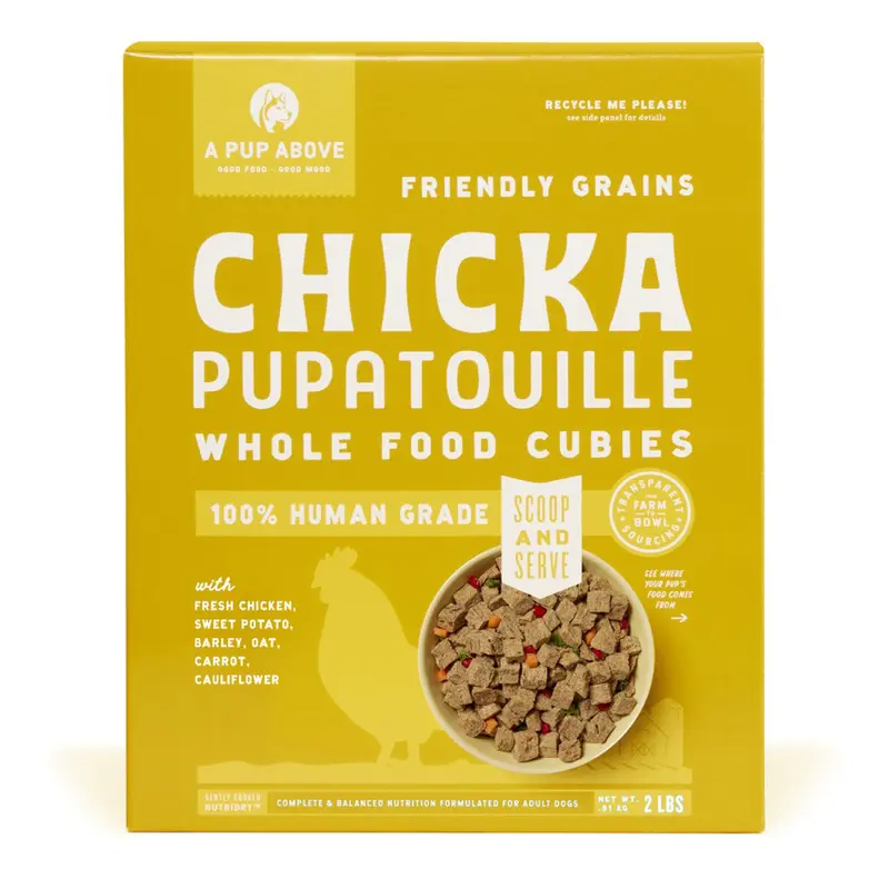 A Pup Above Air-Dried Cubies Dry Dog Food - Chika Pupatouille - 2lb Bag