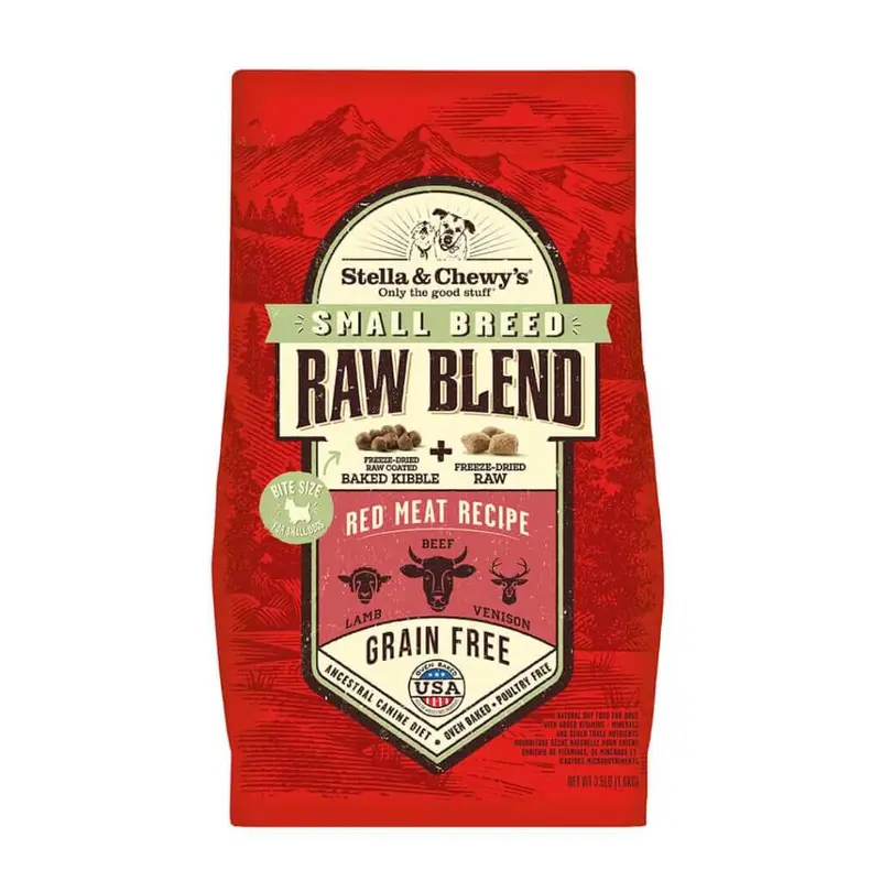 Stella & Chewy's Small Breed Red Meat Raw Blend Kibble Dry Dog Food 10lb