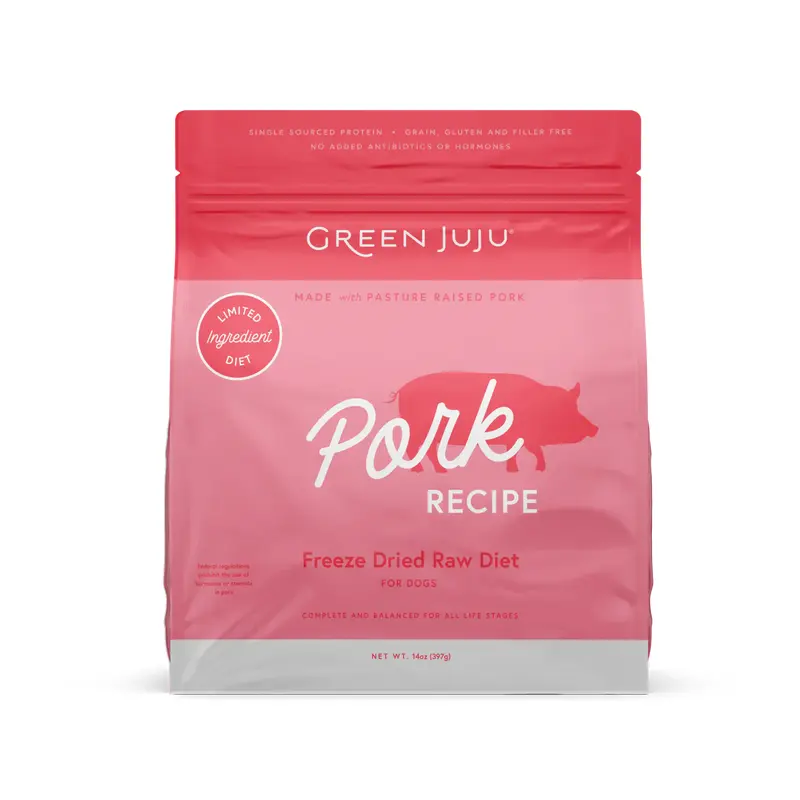 Green Juju Pork Recipe Freeze Dried Dog Food (14OZ)
