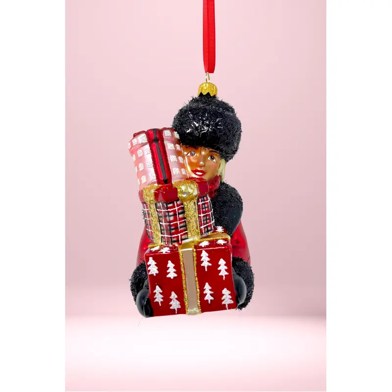 Heather Glass Christmas Ornament (Blond)