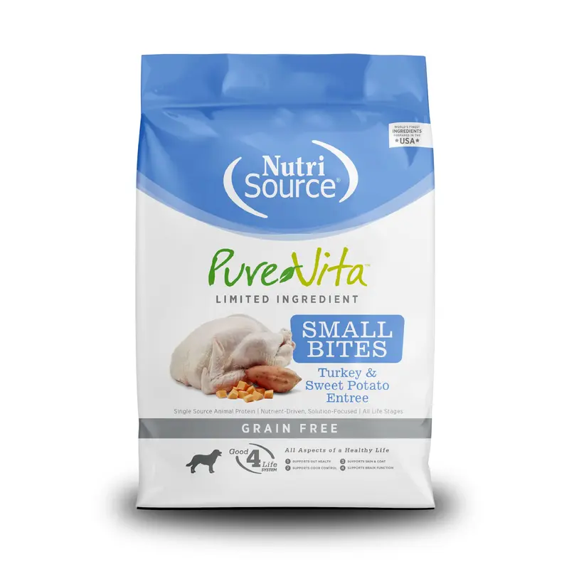 PureVita Small Bites Grain Free Turkey & Sweet Potato Recipe Dry Dog Food