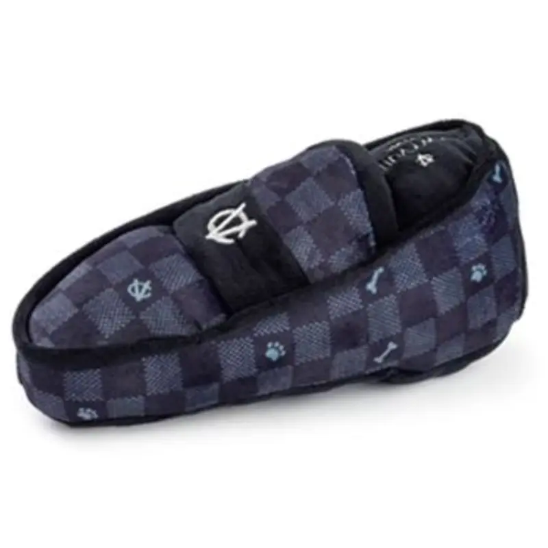 Haute Diggity Black Checker Chewy Vuiton Loafer Toy