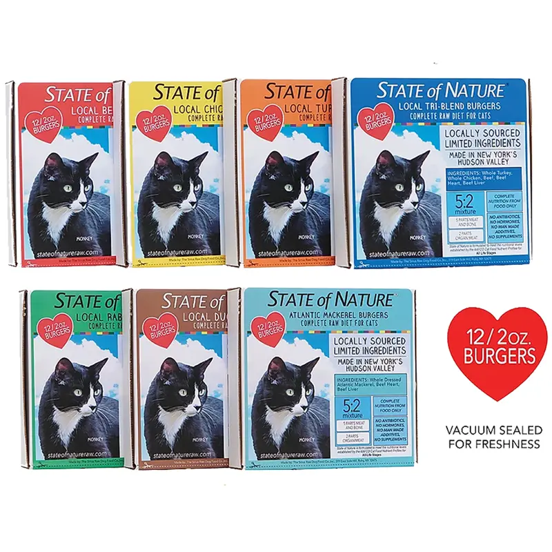 Sirius State of Nature Cat Burgers 2oz pack of 12 Chicken