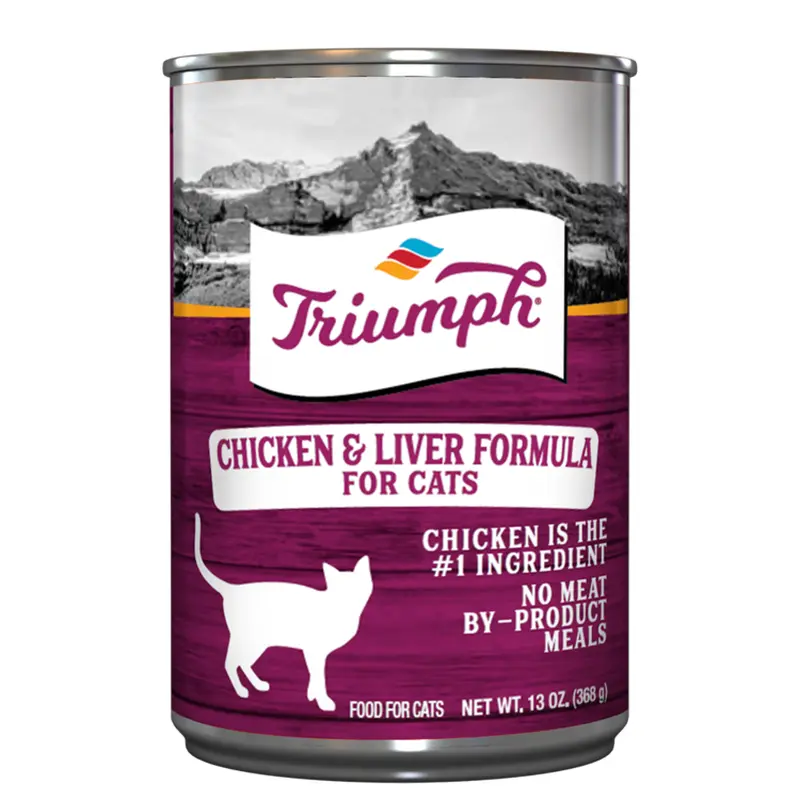 Triumph Chicken & Liver Formula Cat Food 13oz can