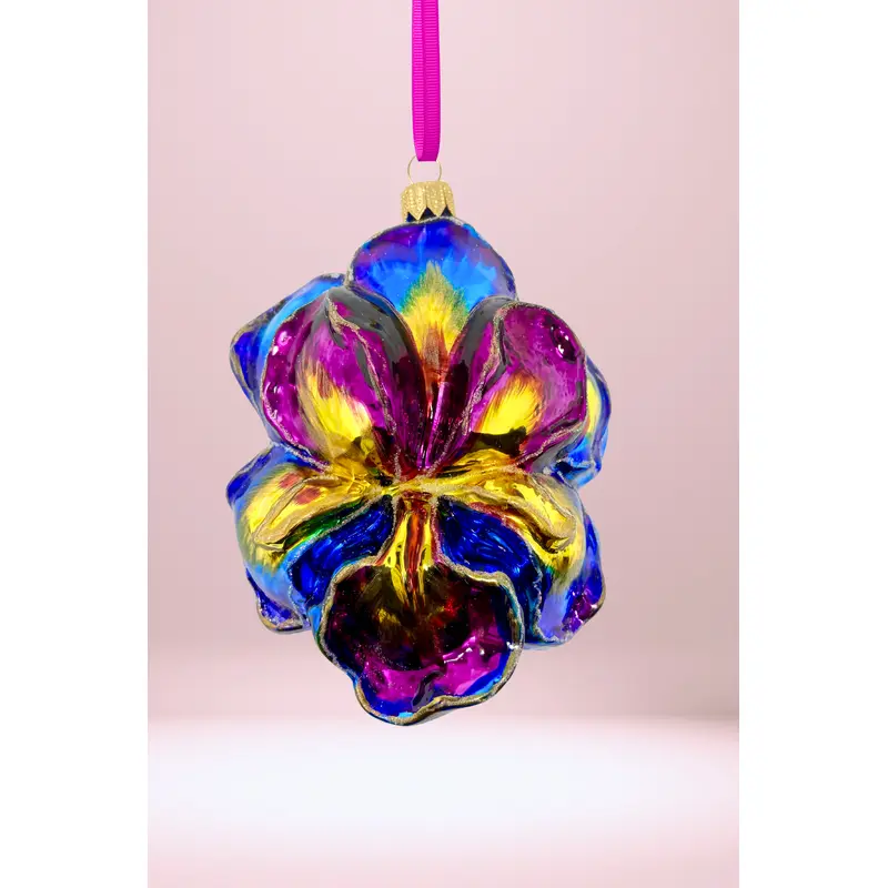 Caprice Iris Polish Glass Ornament