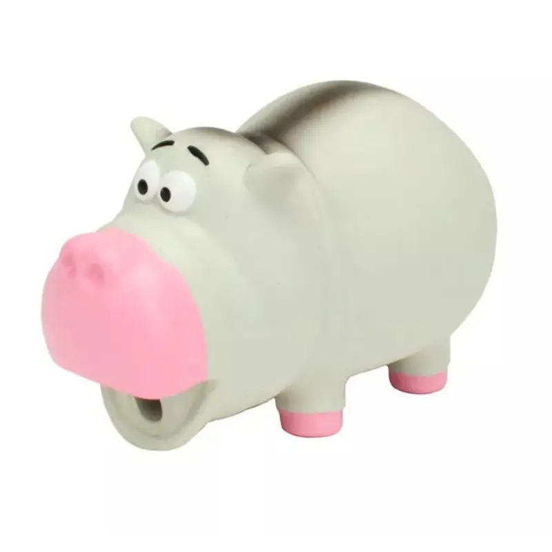 Rascals Latex Grunt Dog Toys Hippo 7"