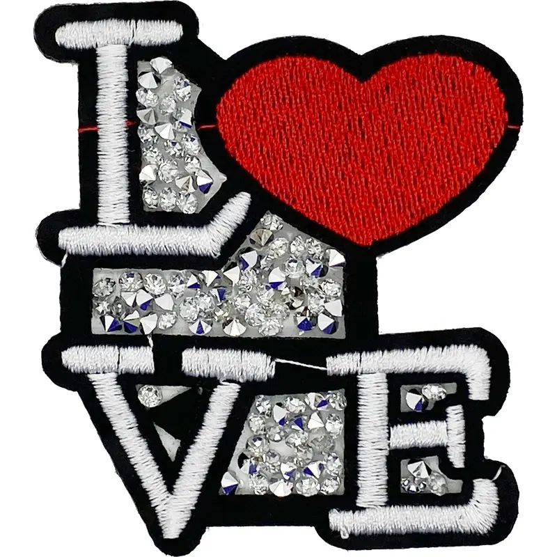 Crystal Love with Red Heart - Patch