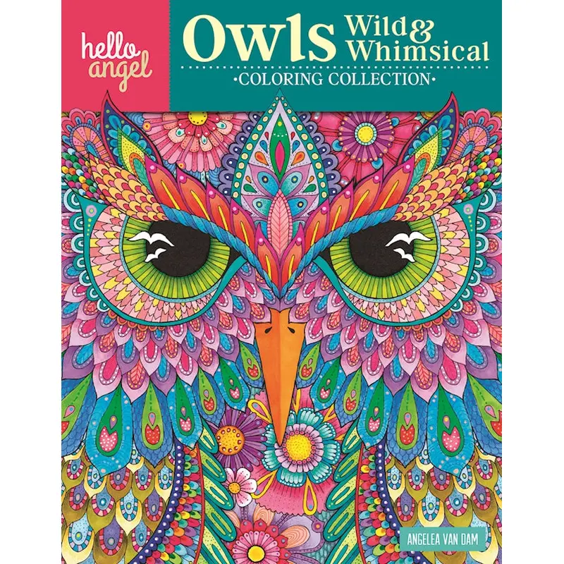 Hello Angel Owls Wild & Whimsical Coloring Collection