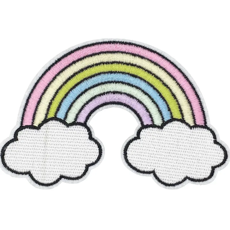Rainbow with Clouds Large - Patch