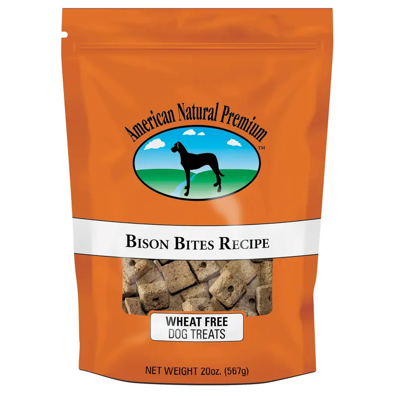 American Natural Premium Bison Bites Wheat Free Dog Treats 20oz Bag