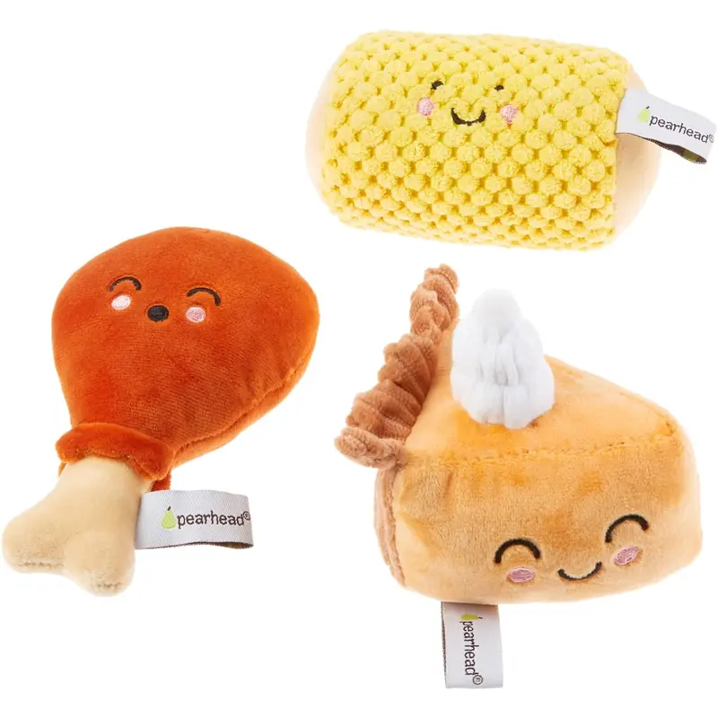 Pearhead Thanksgiving Dinner Dog Toy Set 3 pc