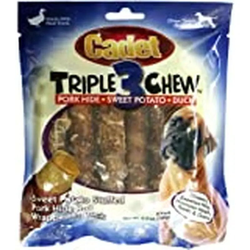 Cadet Triple Chew Treat Duck and Sweet Potato 6 pack