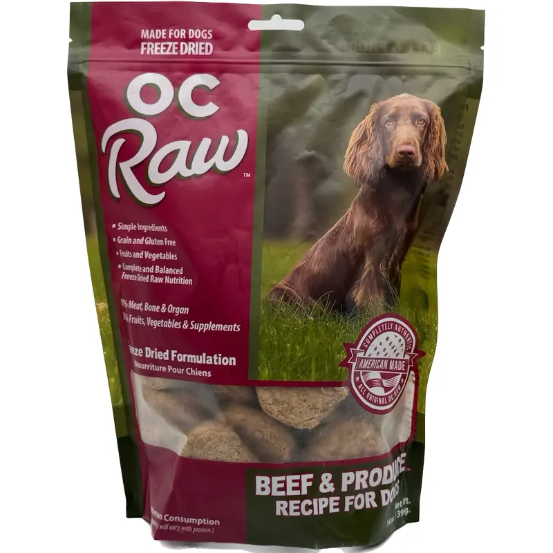 OC Raw Dog Food FD Beef & Produce Sliders