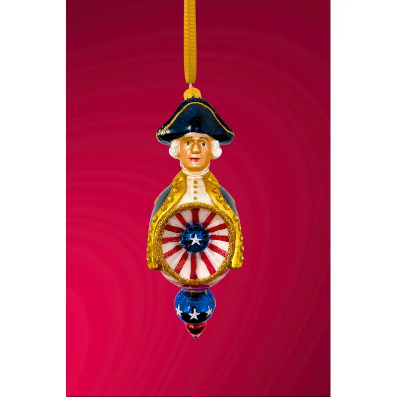 George Washington Reflector Glass Ornament
