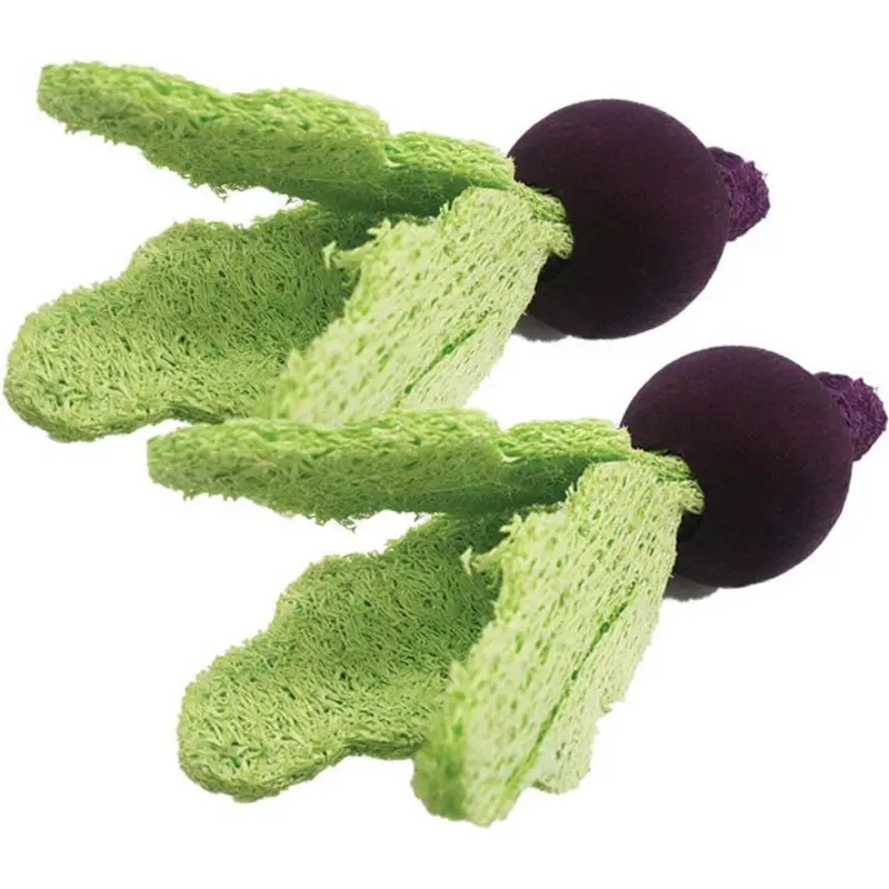 A & E Nibbles Loofah Turnip Small Animal Toy