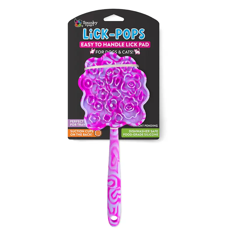 Spunky Pups Lick Pops - Lick Pad - Pink Tree